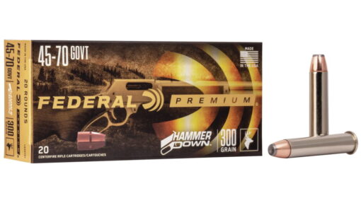 FEDERAL PREMIUM HAMMER DOWN .45-70 GOVERNMENT 300 GRAIN BONDED SOFT POINT 500 ROUNDS