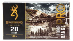 BROWNING LONG RANGE PRO .28 NOSLER 160 GRAIN SIERRA MATCHKING BOAT TAIL HOLLOW POINT BRASS CASED 300 ROUNDS