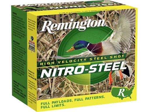 REMINGTON NITRO-STEEL HIGH VELOCITY AMMUNITION 10 GAUGE 3-1/2″ 1-1/2 OZ NON-TOXIC PLATED STEEL SHOT