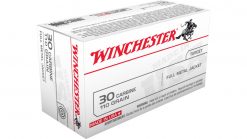 WINCHESTER USA RIFLE .30 CARBINE 110 GRAIN FULL METAL JACKET BRASS CASED 500 ROUNDS