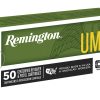 Remington UMC ammunition is reliable, affordable loads for the high-volume shooter. Whether for practice, target shooting or training exercises, UMC ammunition is a superb choice for high volume shooting and hunting. This ammunition is new production, non-corrosive, in boxer primed, reloadable brass cases. For nearly 140 years, the Union Metallic Cartridge Company name has been synonymous with some of the finest ammunition made. Since its beginning in 1867, UMC has blazed a trail of innovation in cartridge-making excellence that continues to this day. UMC was the first ammunition company to produce centerfire ammunition, the .22 Long Rifle cartridge, and super-accurate “Palma Match” target ammunition. The UMC division makes only first-quality product, in a limited line of popular specifications, so they can bring you the benefit of manufacturing efficiencies that keep costs low. The rifle and handgun ammunition made today is the product of 140 years of design innovation and manufacturing excellence. Remington logo Made In United States of America warning-iconWARNING: This product can expose you to Lead, which is known to the State of California to cause cancer and birth defects or other reproductive harm. For more information go to – www.P65Warnings.ca.gov. PRODUCT INFORMATION Cartridge 30 Super Carry Grain Weight 100 Grains Quantity 1000 Round Muzzle Velocity 1250 Feet Per Second Muzzle Energy 347 Foot Pounds Bullet Style Full Metal Jacket Lead Free No Case Type Brass Primer Boxer Corrosive No Reloadable Yes Country of Origin United States of America