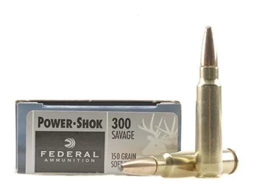 Federal Power-Shok Ammunition 300 Savage 150 Grain Soft Point Box of 20