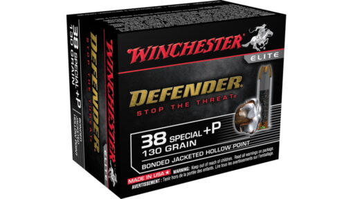 WINCHESTER DEFENDER HANDGUN .38 SPECIAL +P 130 GRAIN BONDED JACKETED HOLLOW POINT 500 ROUNDS