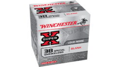 WINCHESTER SUPER-X HANDGUN .38 SPECIAL 0 GRAINS SMOKELESS BRASS CASED BLANKS AMMUNITION 500 ROUNDS