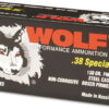 WOLF AMMO PERFORMANCE .38 SPECIAL 130 GRAIN FULL METAL JACKET STEEL CASED 500 ROUNDS